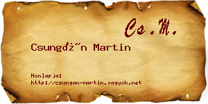 Csungán Martin névjegykártya