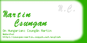 martin csungan business card